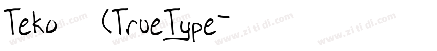 Teko 粗体(TrueType字体转换